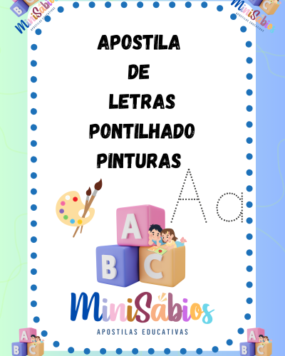 letras pontilhado pintura